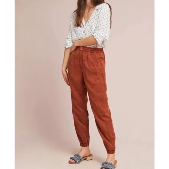 Anthropologie Rowan Embroidered Jogger Pants in Size Small - Picture 1 of 5
